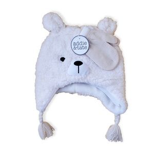 Polar Bear Toddler Winter Hat and Mittens Set
